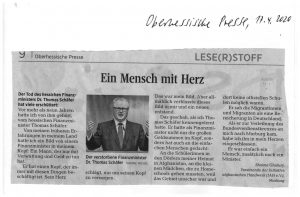 „Ein Mensch mit Herz“ – Leserbrief von Shaima Ghafury in der Oberhessischen Presse vom 17.04.2020